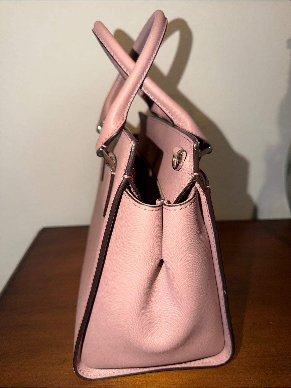 kate spade ♠️ Blush Pink Saffiano Leather Satchel - Picture 5 of 10